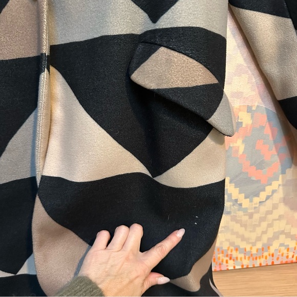 Mara Hoffman Color Block Neutral Car Coat small - Picture 17 of 17